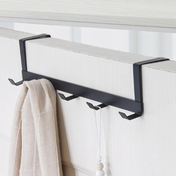 Over The Door 5 Hooks Home Bathroom Organizer Rack Clothes Coat Hat Towel Hanger Bathroom Kitchen Accessories Holder Hooks