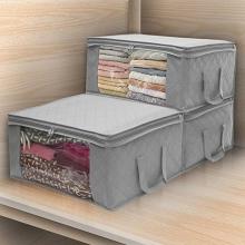 Durable Home Large Non-woven Foldable Storage Bag Organizers Blanket Dust-proof for Clothes Quilts Closets