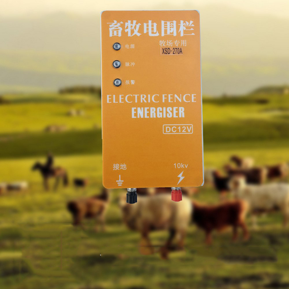 10KM Electric Fence Solar Energizer Charger Controller XSD-270B Animal Horse Cattle Poultry Farm Shepherd Livestock Tools
