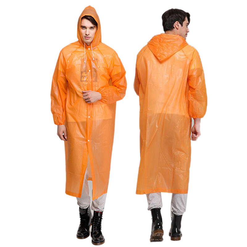 1pcs Adult Universal Transparent Men Raincoat Poncho Travel Women Rain-wear Waterproof Camping Rain Gear Raincoats