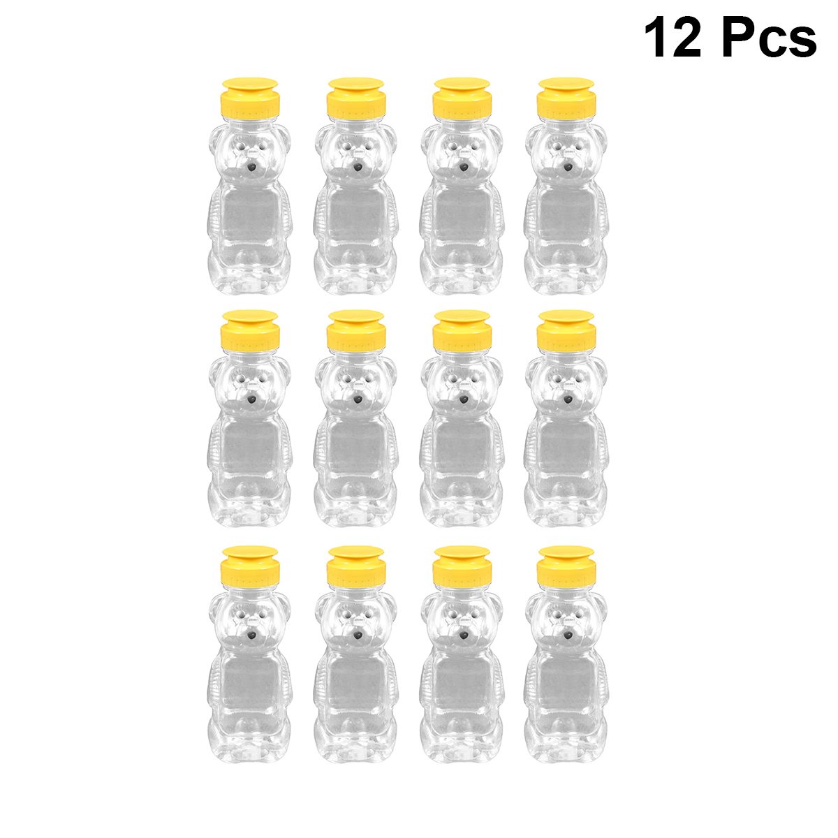12 Pcs Squeeze Bottle Soft Plastic Containers For Food 240ML Honey Condiment Ketchup Jam Sauce Bottle Dispenser Honey Container