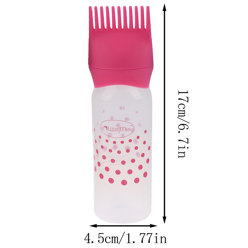 170ML Plastic Dyeing Shampoo Bottle Oil Comb Hair Tools Hair Dye Applicator Brush Bottles Styling Tool Hair Coloring