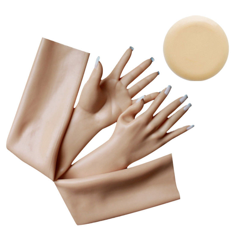 Crossdresser Silicone Man Made High Level Realistic Silicone Glove Female Artificial Skin Lifelike Fake Hands