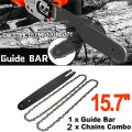 15.7 inch Guide Bar with 2Pcs 3/8 46DL Chains for Stihl 009 010 011 012 017 MS170 MS171 MS180 Chainsaw Accessories