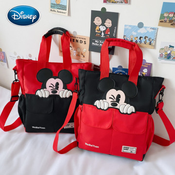 Disney Mickey mouse school tutor bag middle school student bag canvas children's messenger shoulder bag boys girls handbags