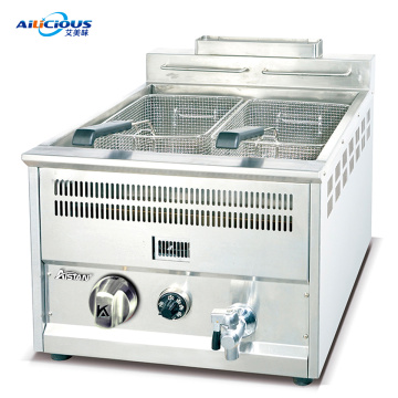 GF71A Gas deep fryer 2-tank 2-basket with temperature control commercial turkey fryer commercial kitchen equipment