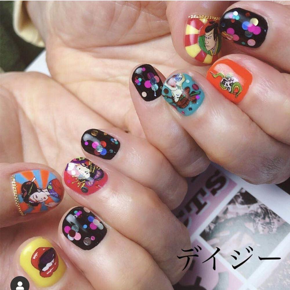 Ukiyo-e MG200321-09 Retro japan beauty 3d nail art stickers decal template diy nail tool decorations