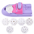 PinPai Manual Nail Art Printing Machine with 6pcs Metal Stamping Plates Manicure Nail Color Draw Polish Nail Printer Set Tool