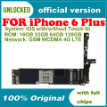 Factory unlocked for iphone 6 Plus 5.5inch Motherboard NO / with Touch ID,Original for iphone 6Plus Logic board with Free iCloud