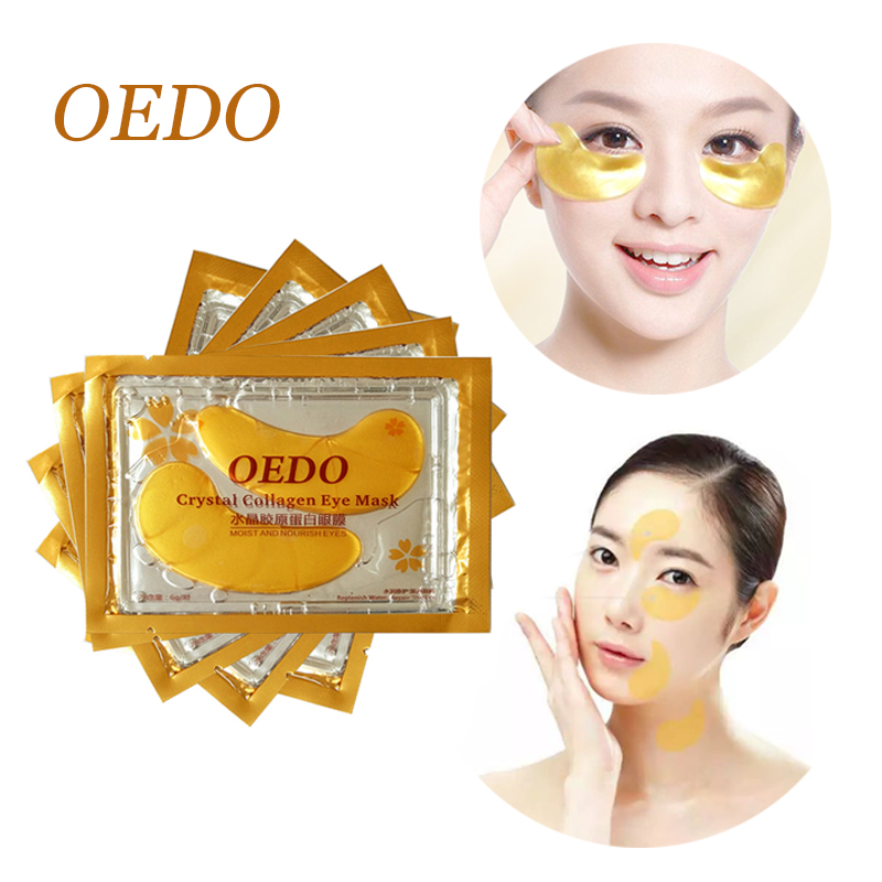 6pcs Gold Crystal Collagen Eye Mask Anti-aging Eye Patches Eye Care Eliminates Dark Circles And Fine Lines Gel Eye Mask Beauty