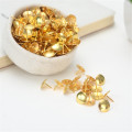 100pcs/box Gold Color Metal Thumb Tack Bulletin Board Message Paper Fixed Push Needle Pins Office Binding Supplies Push Pins