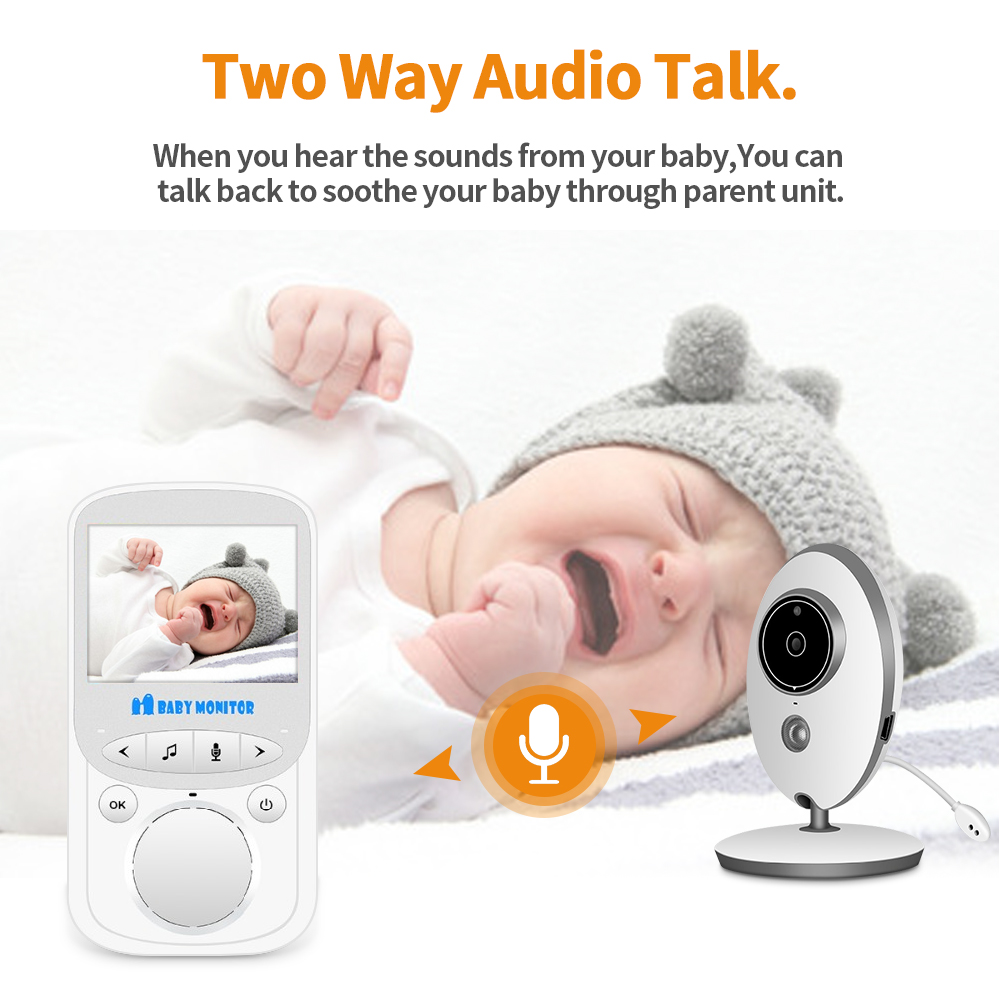 Baby Monitor VB605 Wireless LCD Audio Video Radio Nanny Music Intercom IR 24h Portable Baby Camera Baby Walkie Talkie Babysitter