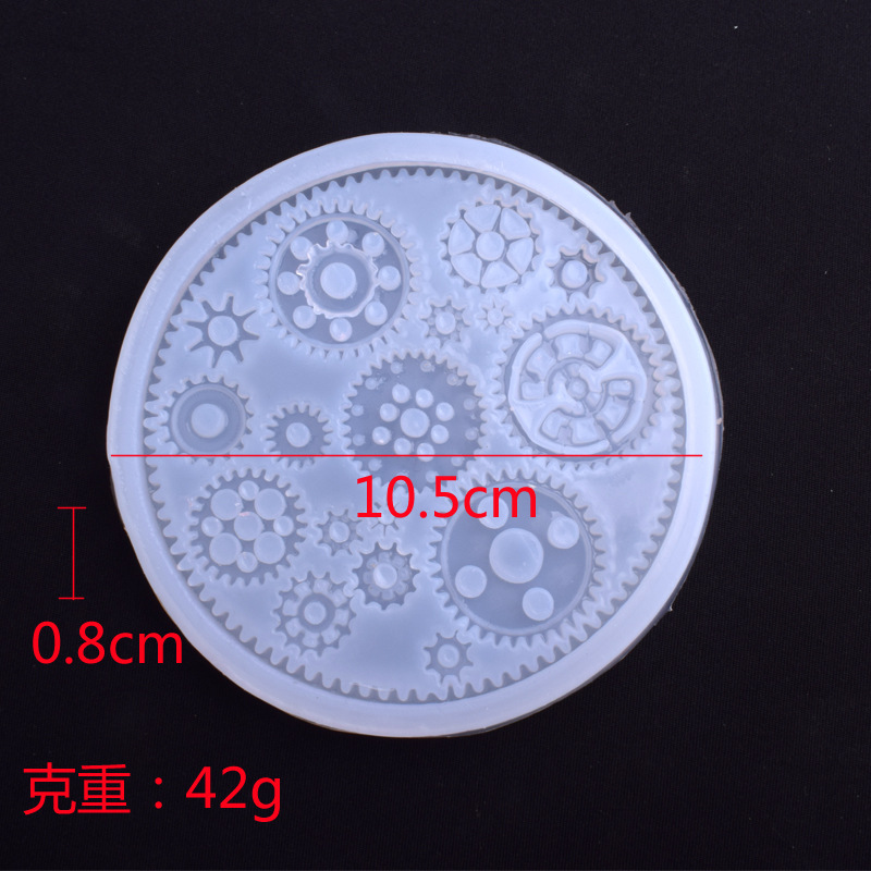 Steampunk Gear Silicone Molds Clockwork Cog Mold Gearwheel Mold Flexible Epoxy Resin Mould Pendants Jewelry Making Supplies