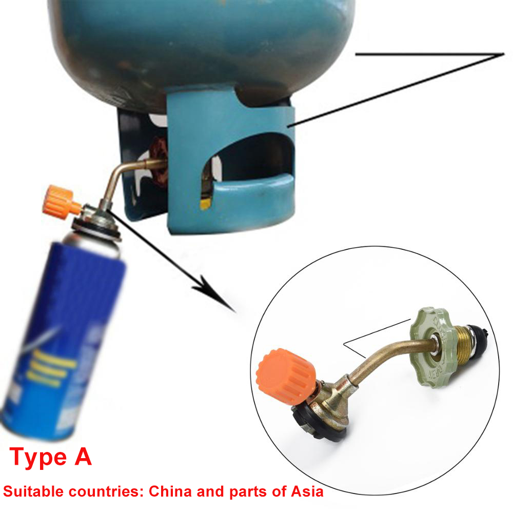 High Quality Butane Gas Cylinder Fuel Tank Filler Connector Adapter Valve Safe Switching Charging Inflatable Valve Multi-tool