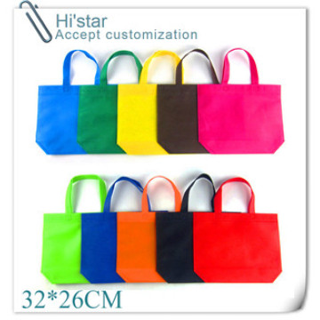 32*26cm 20pcs/lot wholoesale custom printed logo gift non woven bag promotion hand handle shopping bag free shipping