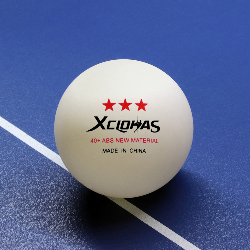 XC LOHAS 10pcs Table Tennis Ball 3 Star 40+mm Diameter 2.8g New Material ABS Plastic Ping Pong Balls for Table Tennis Training