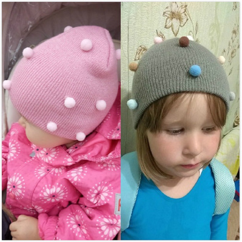 2020 Winter Autumn Baby Hat Warm Knit Baby Cap Winter Children Hat Cap for Girls Boys Solid Color Girls Hat Knit Girls Hats Caps