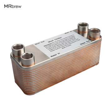 30 Plates Wort Heat Exchanger Stainless Steel Wort Chiller,Brewing Cooling Counterflow Clooler For Homebrew Beer Tools 1/2''NPT