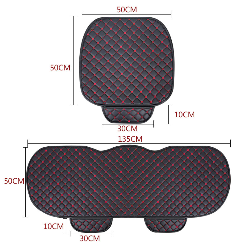 Leather Car Seat Covers Set Universal Car Seat Protector Auto Seats Cushion Mats Cover Pad Carpets Diamond Sewing Accessories