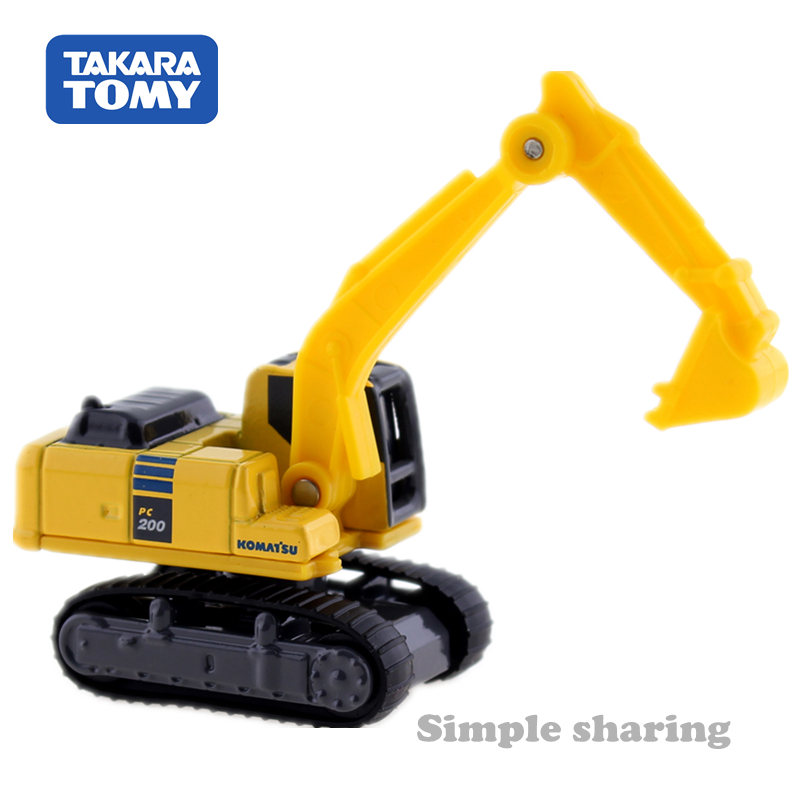 Takara Tomy Tomica World Komatsu Excavator PC200-10 Construction Vehicle No. 9 Alien Diecast Car Pop Kids Toys For Children