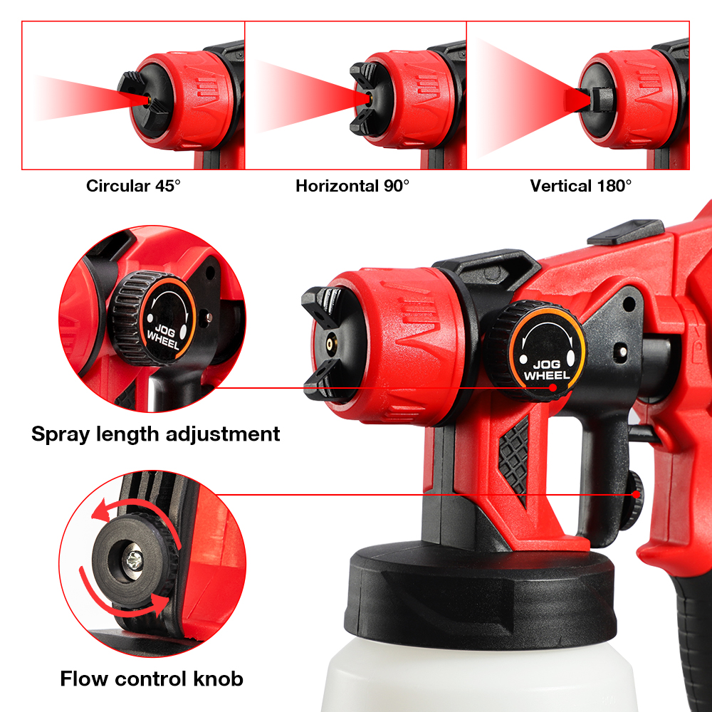 1.8MM 550W Spray Gun Paint 220V 800ML High Power Spray Guns For Painting Cleaning Pesticide Electric Paint Sprayer Spraying