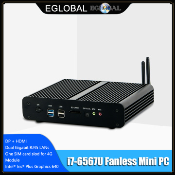 Intel Core i7 6567U DDR4 Ram Eglobal Nuc Kaby Lake Mini PC Win10 Fanless Computer 3.6GHz Intel Iris Graphics 550 4K TV Box HTPC