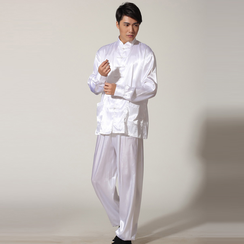 wholesale China traditional martial arts clothing material tai chi uniform men wear wushu training Tang suit