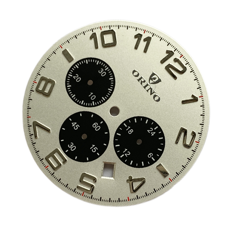 Casual watch dial with 3 subdials