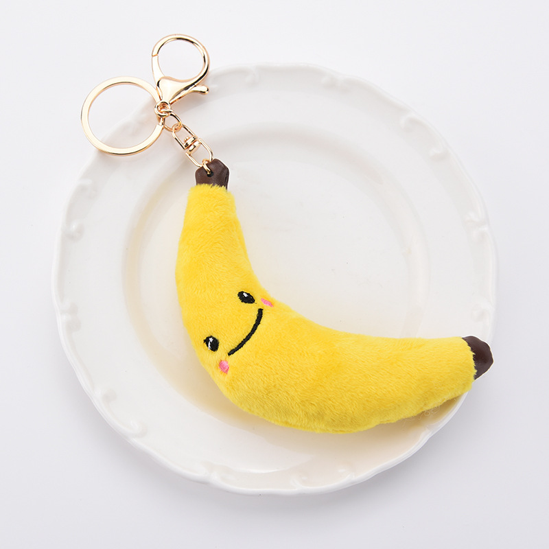 1PC Big Summer Fruit Key Chain Apple Watermelon Pitaya Pineapple Kiwifruit Key ring Key Food Holder Fresh Fruit Keychain