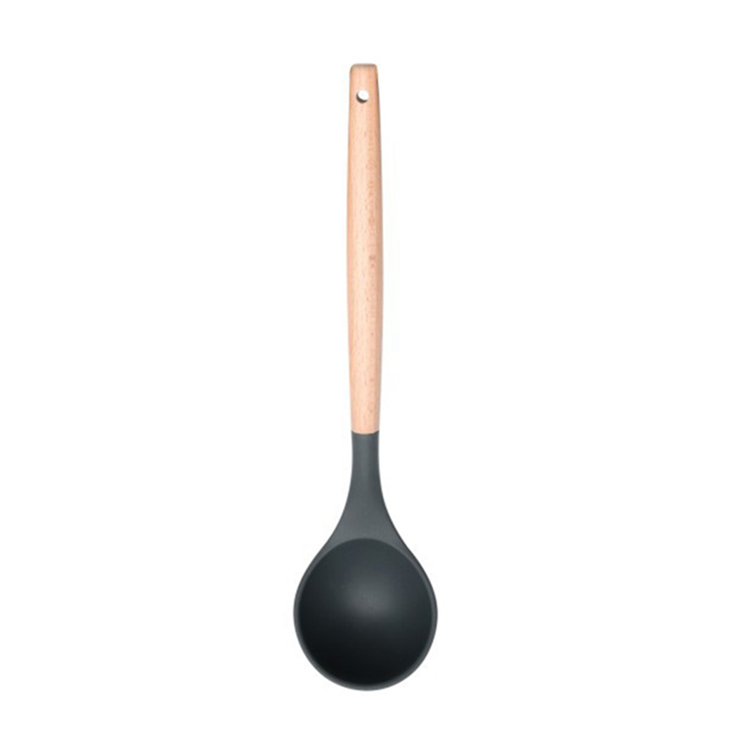 FenKicyen Cool Kitchenware Sets Heat Resistant Wooden Handle Spatula Soup Spoon Skimmer Egg Beater Brush Non-Stick Cooking Set