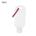 5Pcs 50ml Empty Plastic Bottles PETG Hook Bottle Empty Squeeze Bottles with Carabiner for Shower Gels