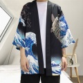Kimono cardigan men Japanese obi male yukata men's haori Japanese samurai clothing traditional Japanese clothing AA001
