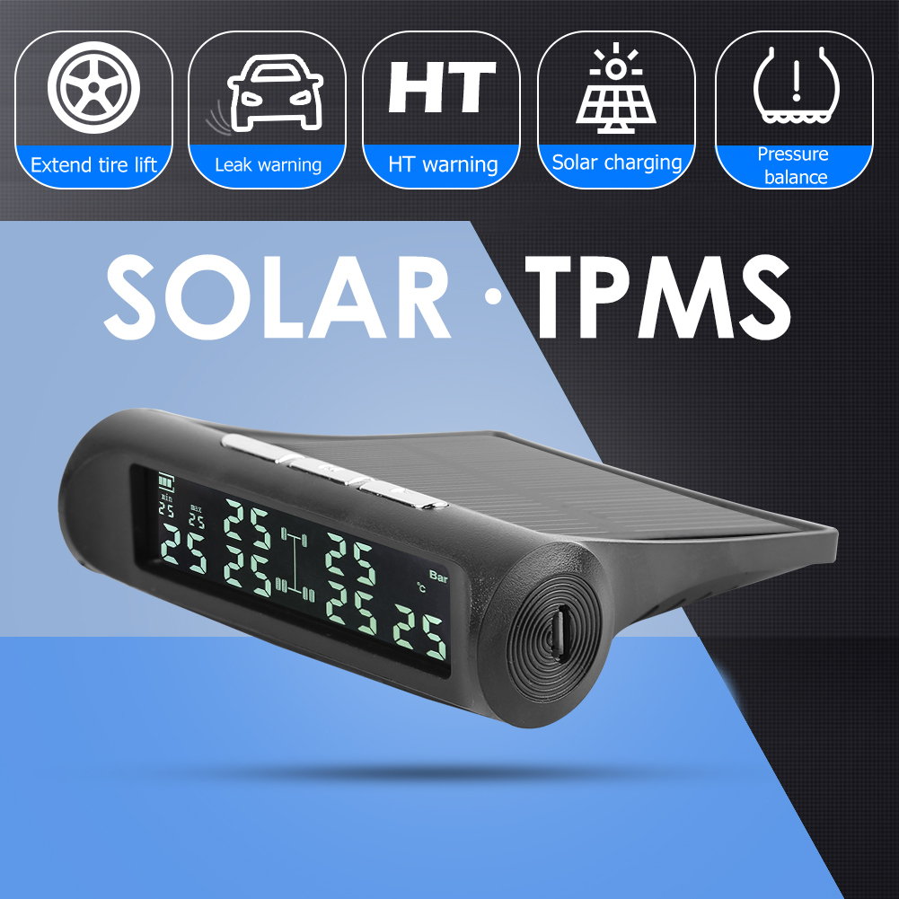 Six wheel wireless tire pressure monitoring system Suitable for Truck, Business, RV, Touring car Solar tire pressure monitoring