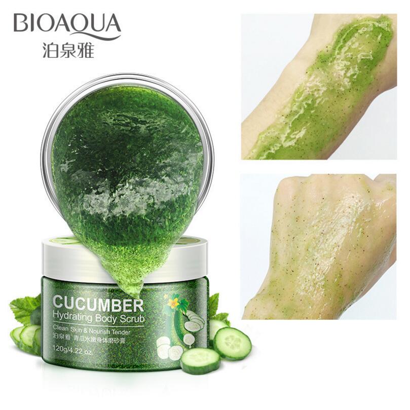 BIOAQUA Natural Organic Body Scrub Exfoliator Exfoliating Cream Moisturizing Whitening Peeling Bath Cream 120g