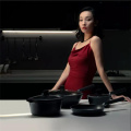 Huohou Non-Stick Super Platinum Frying Pan Wok Stockpot Milk pan durable Easy clean High temperature reminder Kitchen Cookware