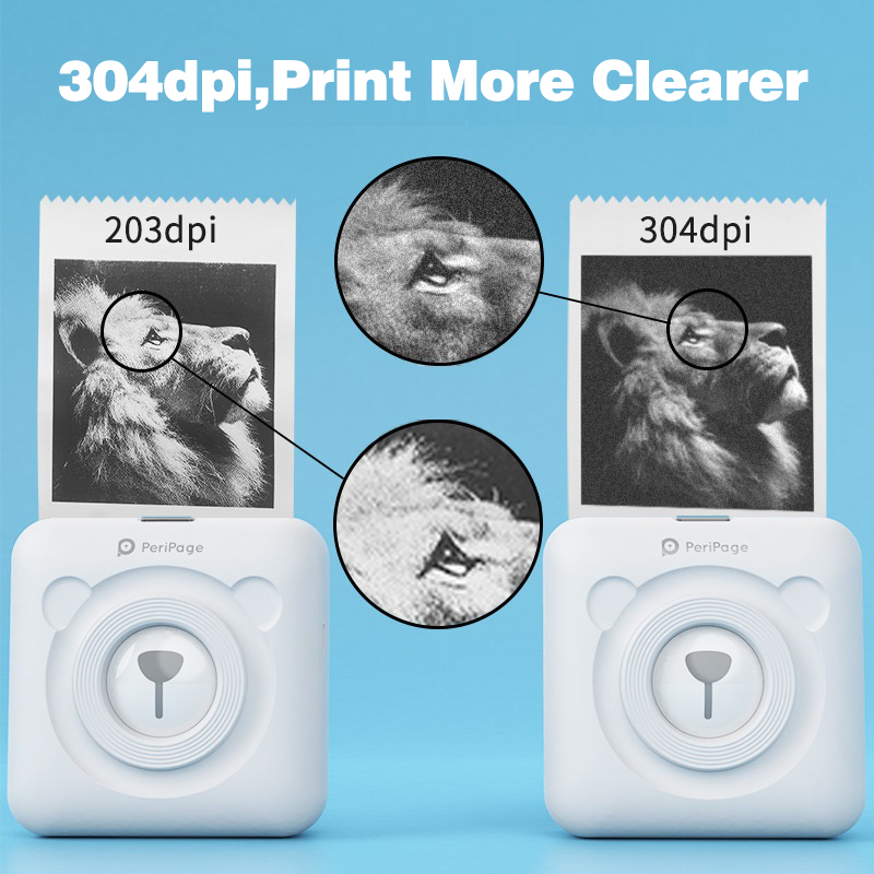 High Resolution 304 DPI Pocket Photo Printer Mini Photo Bluetooth Printer For Mobile phone Android and iOS Gifts