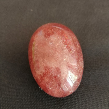 1pc Natural strawberry quartz Crystal Palm Stone Mineral Ornament Healing Wand Home Decor DIY Gift Decoration