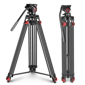 Neewer Professional Heavy Duty Video Tripod 77 inches Aluminum Alloy + 360 Degree Fluid Drag Head, Quick Shoe Plate/Bubble level