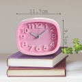 2017 New Mini Mute Alarm Clocks Battery Bedside Desk Table Home Decor Kid Creat Gifts Square Portable Candy Colors