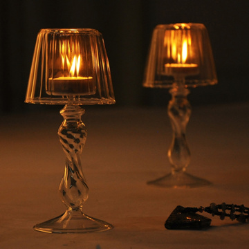 Table Lamp Shape Candelabra Glass Candle Holder Candlestick Exquisite Decor Wedding Centerpiece Tabletop Decoration