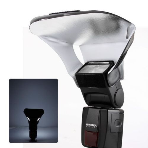 Universal Speedlight Flash Diffuser/Softbox Honeycomb Grid&Tri-Color Reflector Free Shipping