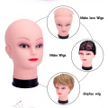 Leeons Bald Mannequin Head Professional Bald Mannequin Head With Wig Stand Cosmetology Female Bald Training Head For Wig Display