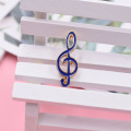 Music Clef Symbol Enamel Pins Fashion Cartoon Treble Bass Brooches Shirt Denim Jackets Lapel Pin Badge Gifts for friend Musician