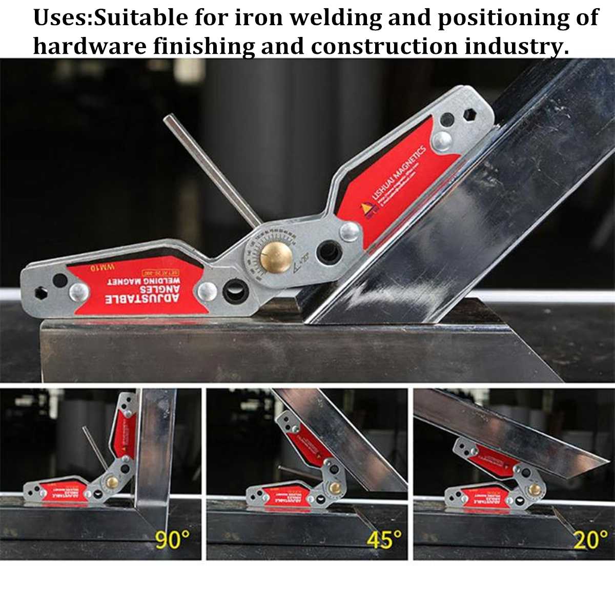 2 Size Adjustable Angles 20-200 degree Magnet Magnetic Welding Holder/Welding Magnet for Welding and Fabrication