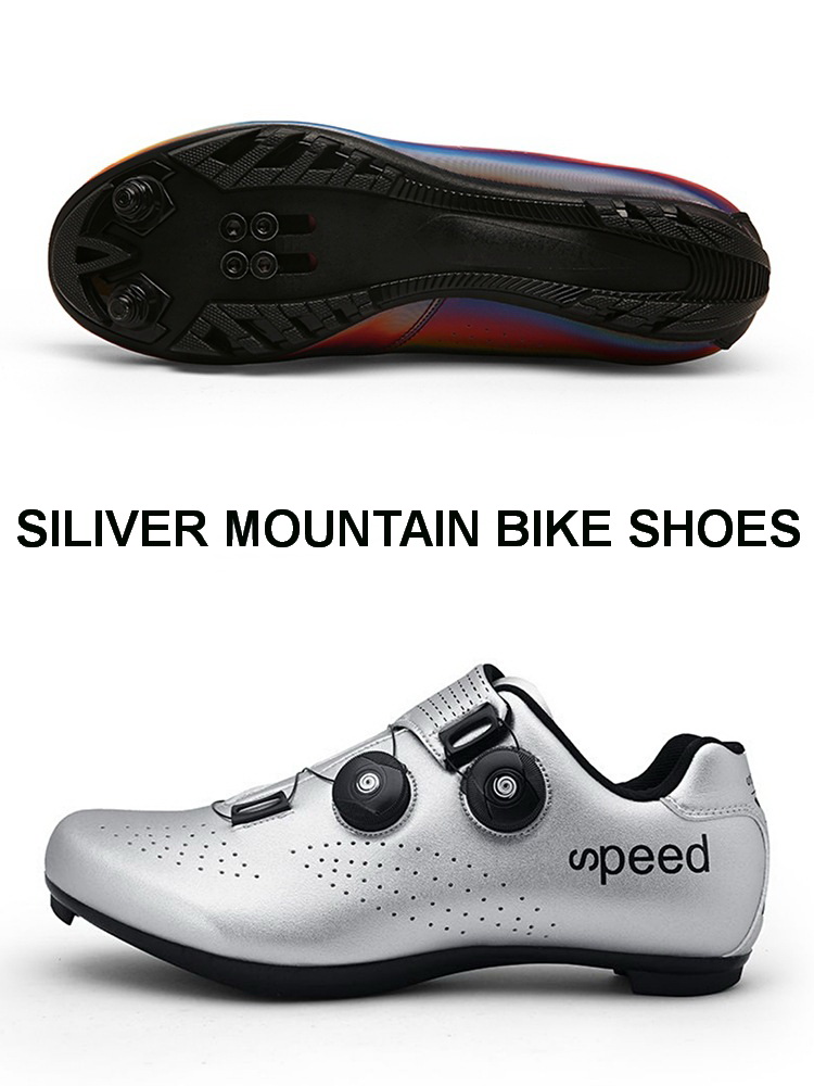 COLORFUL Lightweight Road Cycling Shoes Breathable Racing Bike MTB Shoes Professional Self-Locking Bicycle Sneakers