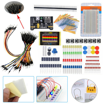 1 set Durable Beginners Electronic Learning Starter Kit Breadboard Components Projects Measurement Analysis Instruments Parts