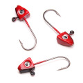 10pcs/lot 1.6g Jig Head Fishing Hooks Lure Barbed Hook Lead Hook Fishing Tackle Crankbaits Tackle fishing accessories 3D eyes