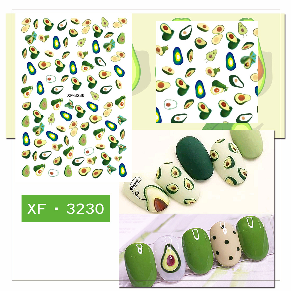 Cartoon characters plants animals forest flowers small fresh flowers 3D nail stickers Hyuna style nail patch waterproof