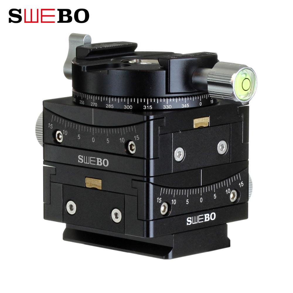 Swebo Gon 3D Worm Geared Leveling Goniometer Tripod Head,Pan and 2-Way Tilt