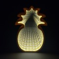 Unicorn Heart Star Mirror Tunnel Night Light AA Battery Powered Infinite Tunnel Effect Home Decor LED Night Lamp